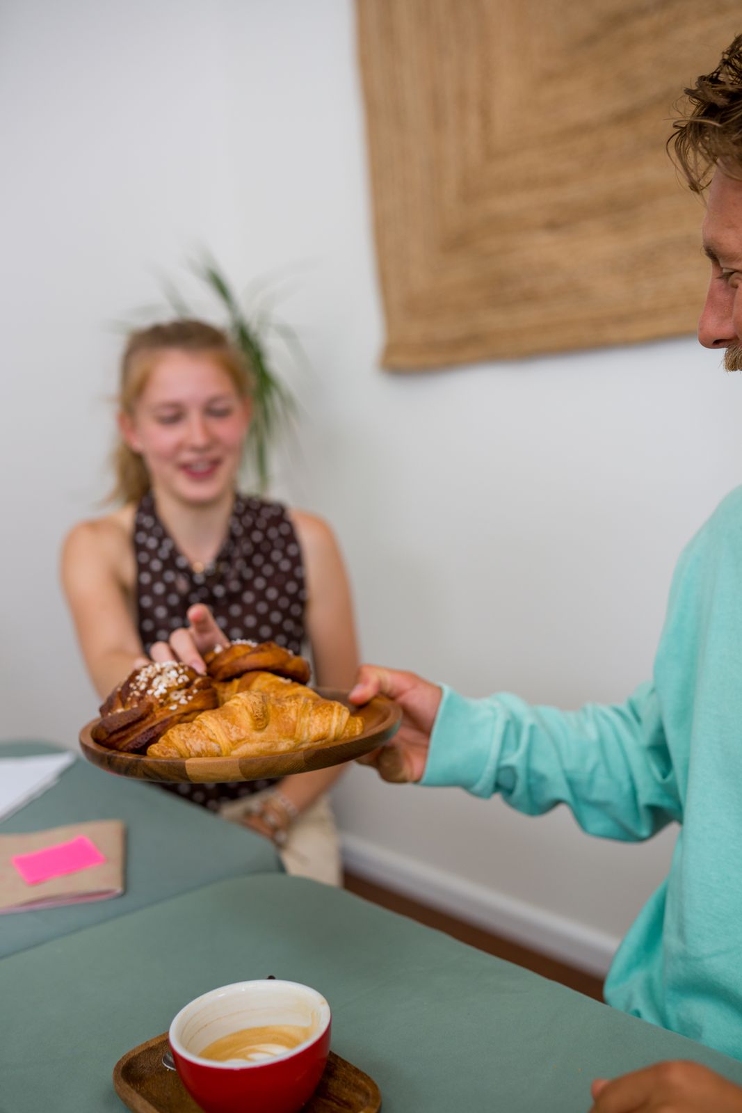 Samen lunchen tijdens een sessie in De Zelfspot